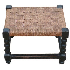 Early 20th c. English Rope Bobbin Stool