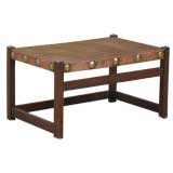 Antique English Arts & Crafts Oak and Copper Studded Coffee Table