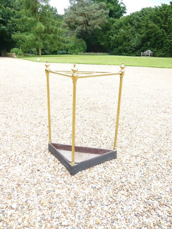 Late 19th c. English Umbrella Stand in Brass and Iron