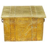 English Edwardian. Brass Log Box