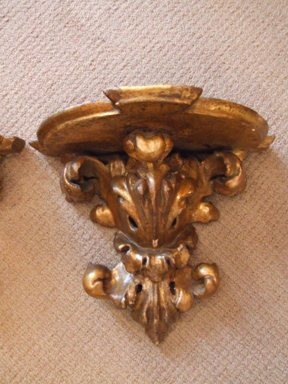 Pair of Late 18th Early 19th C Italian Wall Brackets
