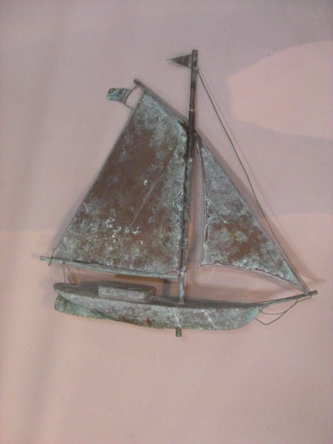 Sailing Ship Weathervane In Good Condition In Greenwich, CT