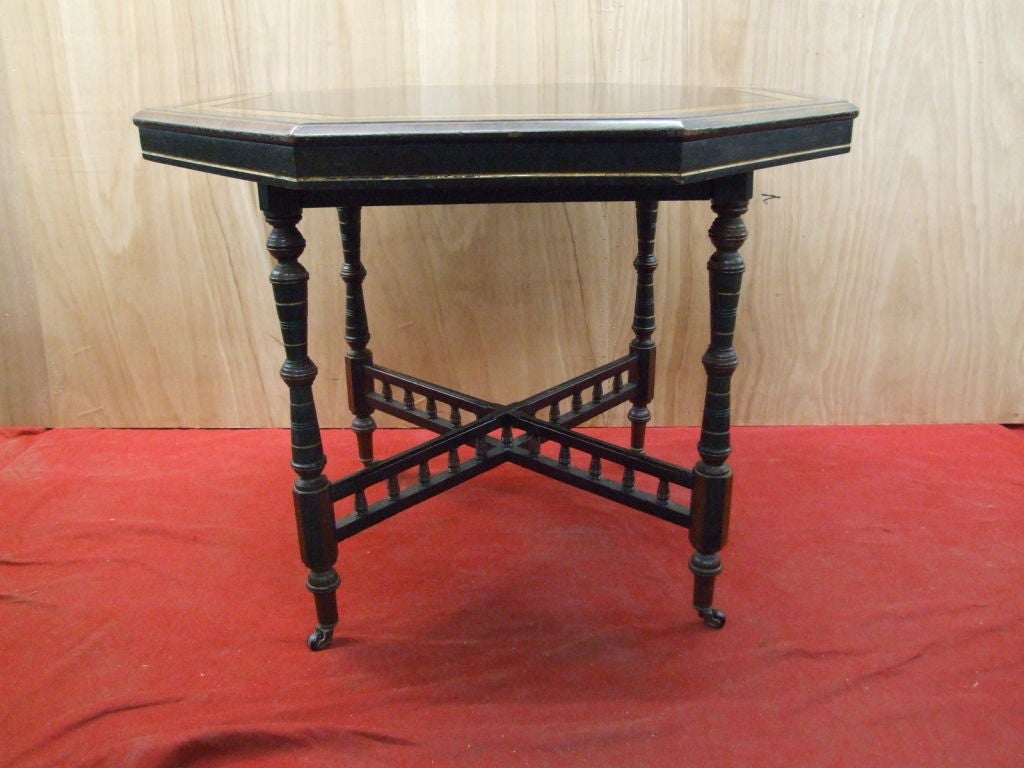 English Aesthetic Movement Octagonal Table