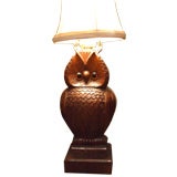 Antique Early 20th c. English Lamp in the form of an Owl