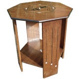 Early 20th c. "Bombay Deco"  Octagonal Table with Shelf