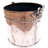 Antique 19th c. English copper Bucket with Rivetted Seams