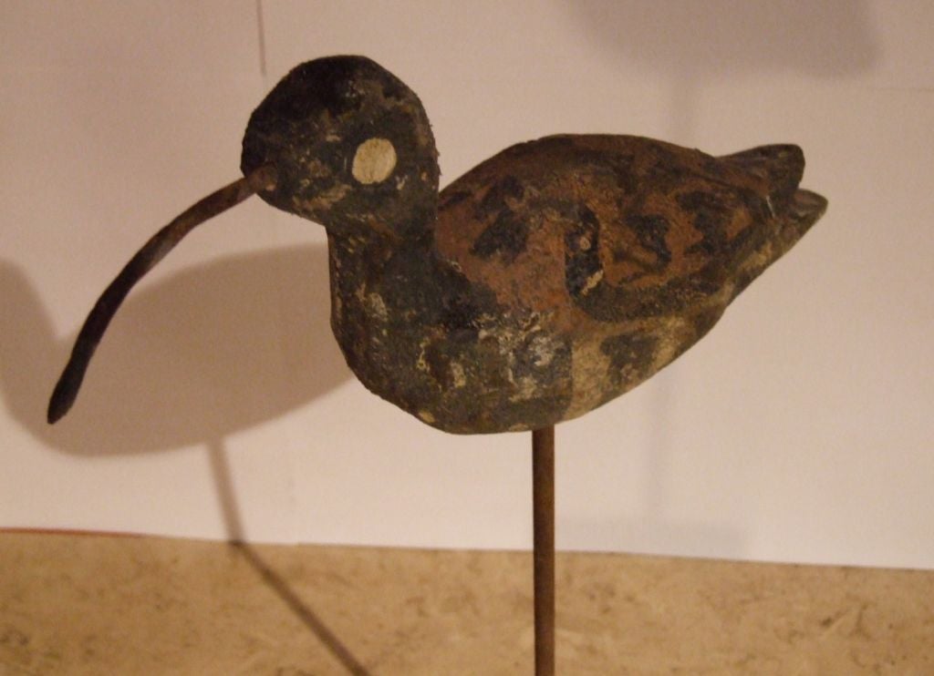 Folk Art French 20th Century Shorebird Decoy