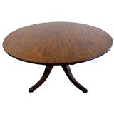 18th c. English Mahogany Circular Pedestal Dining Table