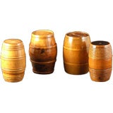 Antique Collection of Treen Barrels