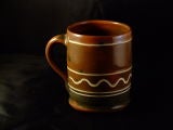 English 19th c. Glazed Eathenware Mug