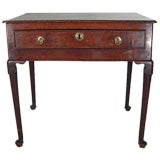 18th Century English Oak Pad Foot Side Table