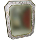 Exceptional Reverse-painted Octagonal Mirror