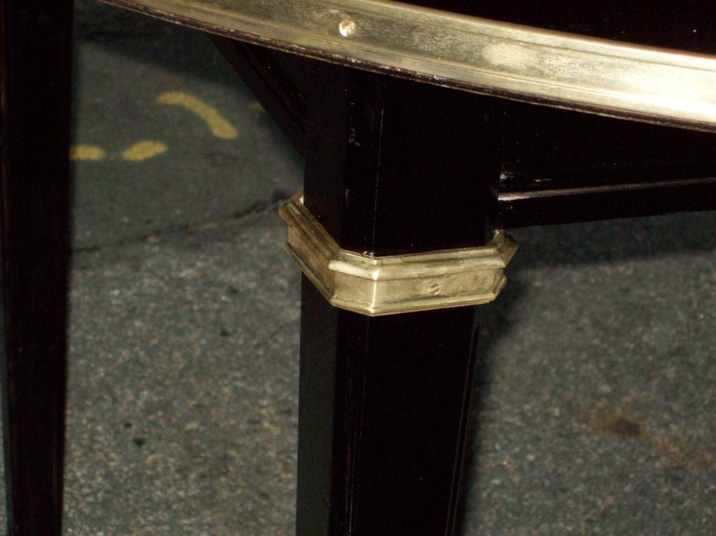 8 ft lacquered dining table with bronze mounts