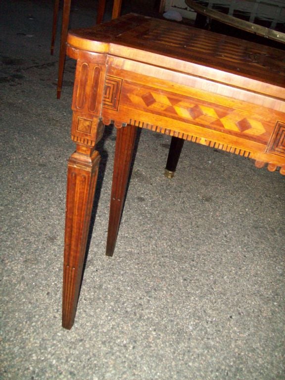 Italian Spectacular 18th cent Inlaid Neoclassical Gaming Table