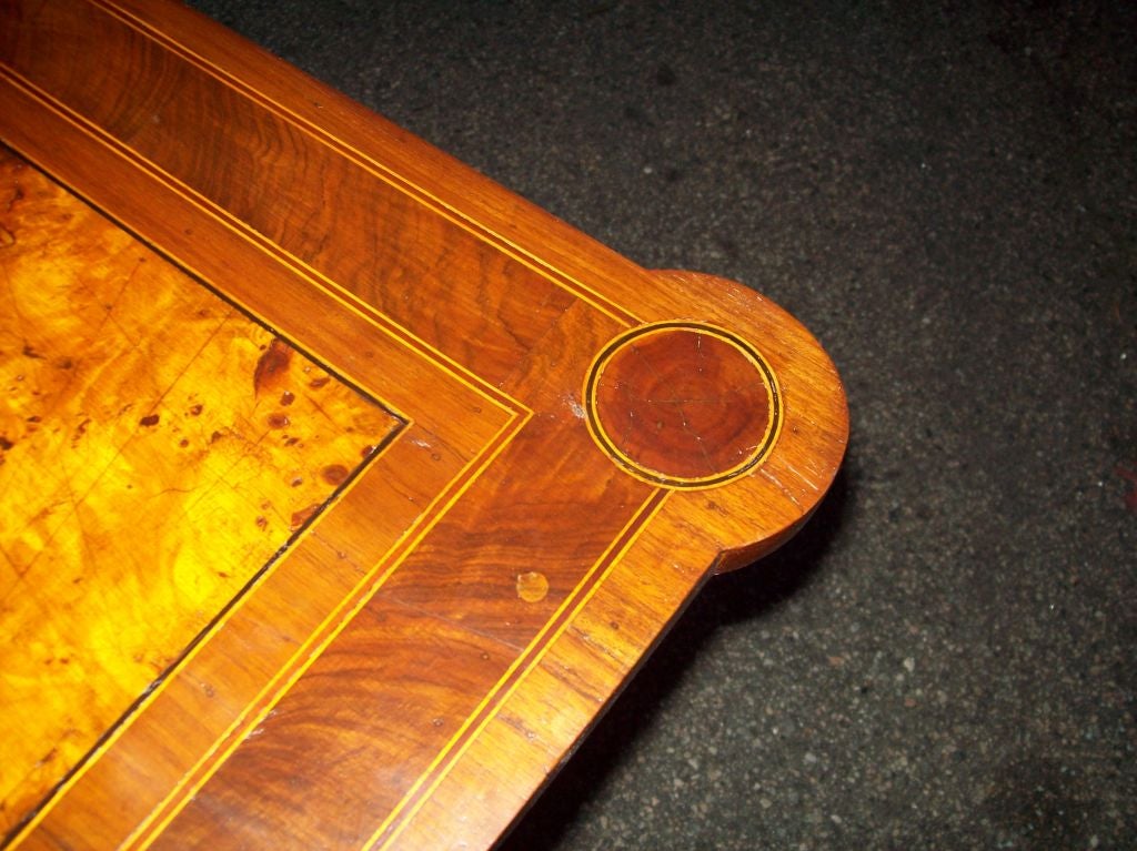 Burl Spectacular 18th cent Inlaid Neoclassical Gaming Table