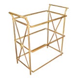 Two-Tiered Brass Barcart/Stand