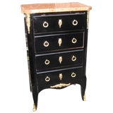 Ebonized Marble-top Commode