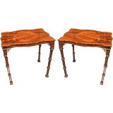 A spectacular Pair Chinese Chippendale Style Tables