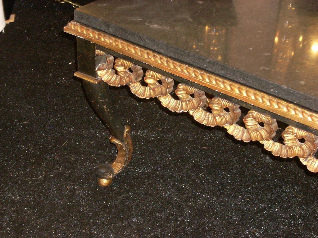 Whimsical Marble-Top Coffee Table