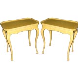 A  Whimsical Pair Faux-Painted, Lacquered Side Tables