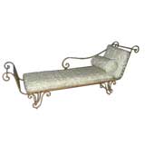 Antique Whimsical Wrought-Iron Chaise