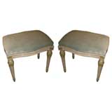 A Pair Louis XVI-Style Benches Signed Jansen