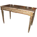 Spectacular Hand-painted Marble-Top Console