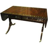 Exceptional Regency-Style, Brass-Inlaid Rosewood  Sofa table