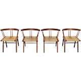GEORGE NAKASHIMA SET OF FOUR GRASS CHAIRS