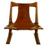 J. Mucky Leather Sling Chair
