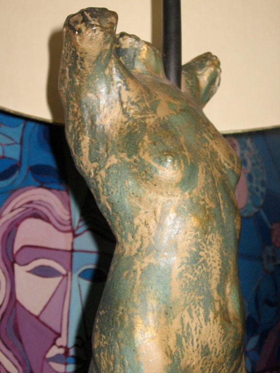 American Pair of Female Nude Torso Lamps