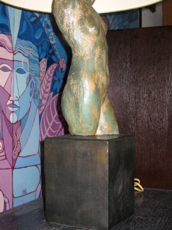 Mid-20th Century Pair of Female Nude Torso Lamps