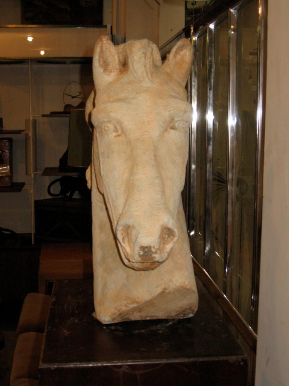 Heroic Garden Cement Horse Head