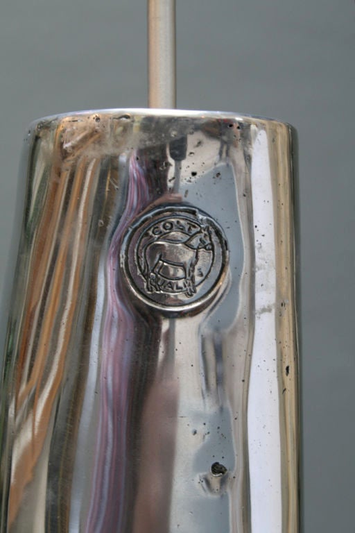 20th Century Pair of Aluminum Boot Form Lamps