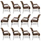 Set of 12 General Fireproofing Aluminum Conference Chairs