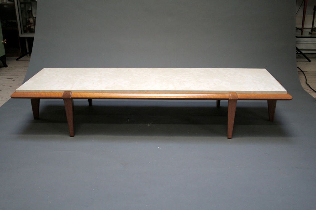 Stylish, seldom seen design by John Keal for the Brown-Saltman Co. Would work well as either coffee table or bench!