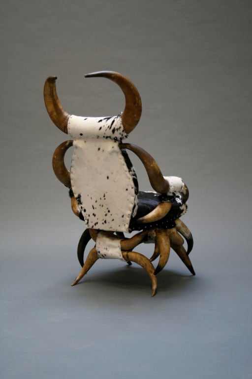 Mid-20th Century Magnificent Cow Horn Chair