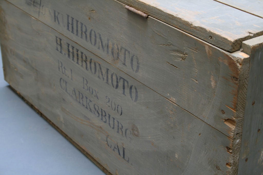 Mid-20th Century Japanese WWII Relocation Camp Trunk