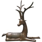 Decorative Indoor/Outdoor Brass Buck Statue
