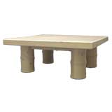 White Washed Faux Bamboo Coffee Table (Michael Taylor-esque)