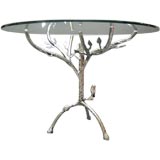 Cast Aluminum Side Table (in the style of Arthur Court)