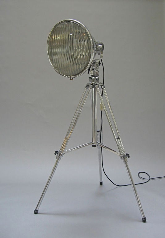 Nautical Spotlight Mounted on Tripod