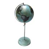 Military Floor Globe with Fantastic Patina
