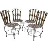 Set of Four Folk Art Chairs