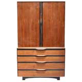 Vintage Gentleman's Two Piece Dresser by Stanley Young