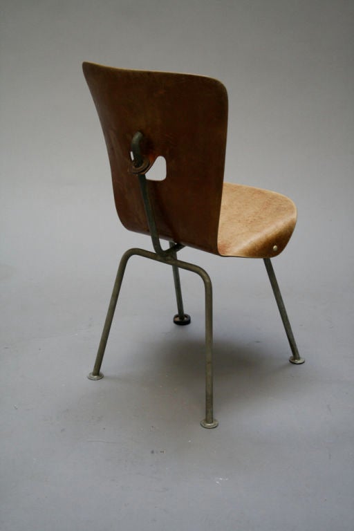 American Set of Four Bent Phenolic Child's Chairs