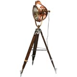 Vintage General Electric Copper Nautical Spotlight