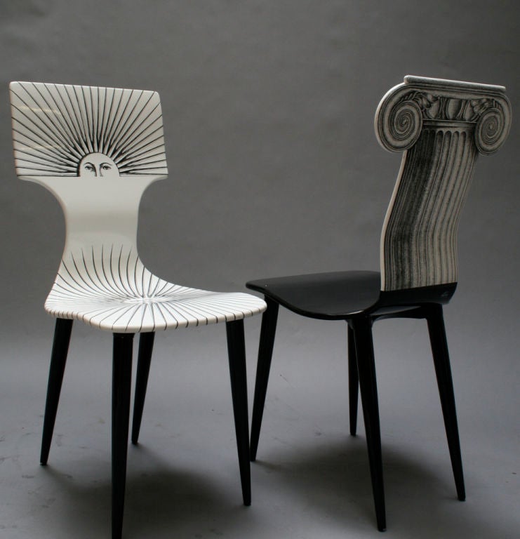 Italian Piero Fornasetti Chairs