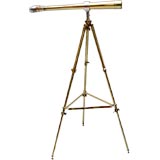 Military Telescope on Brass Tripod