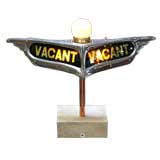 Vintage 1930's Taxi Cab "Vacant" Sign